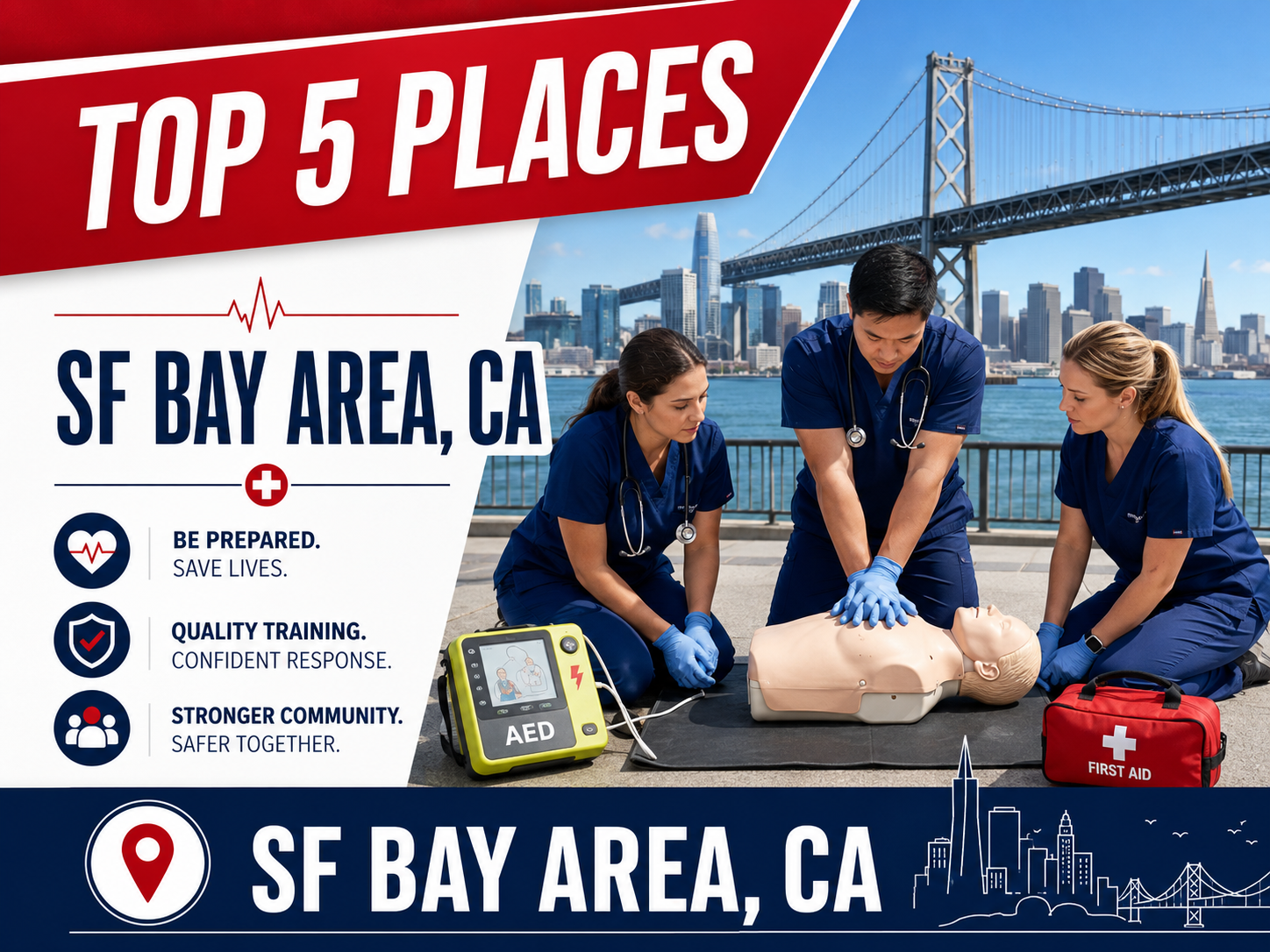 Top 5 Places To Find American Heart Association BLS, ACLS, PALS, CPR, and First-aid Certification Courses in SF Bay Area, CA